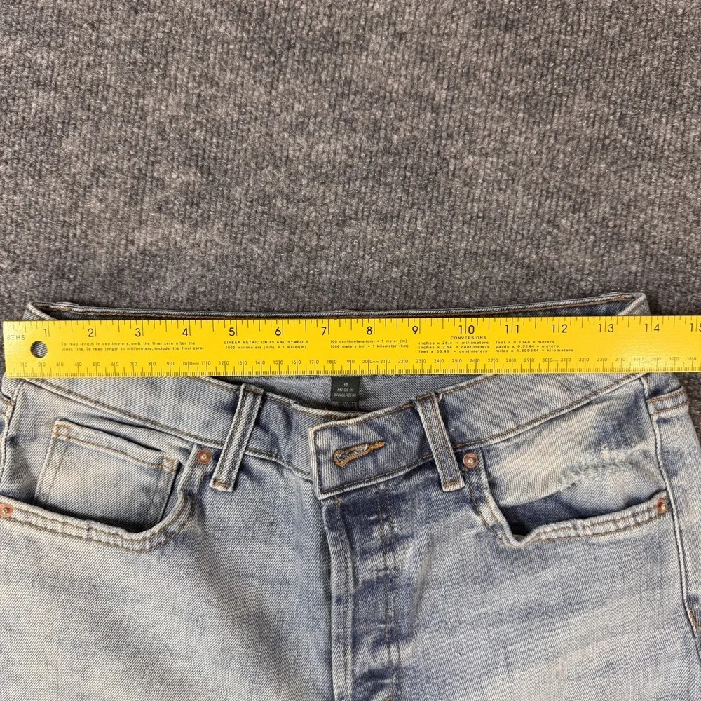 Wild Fable Jeans Womens 10 Light Wash Super High Rise Curvy Distressed Denim - Picture 8 of 12